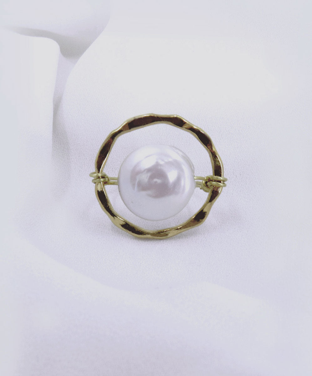 bague celestine avec une perle naturelle de nacre naturelle argentr