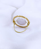 derriere de bague celestine avec une perle naturelle de nacre naturelle