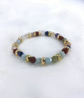 bracelet destiny porte bonheur avec des pierres naturelles semi précieuses multicolores