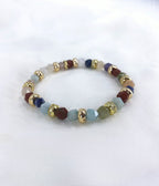 bracelet destiny porte bonheur avec des pierres naturelles semi précieuses multicolores